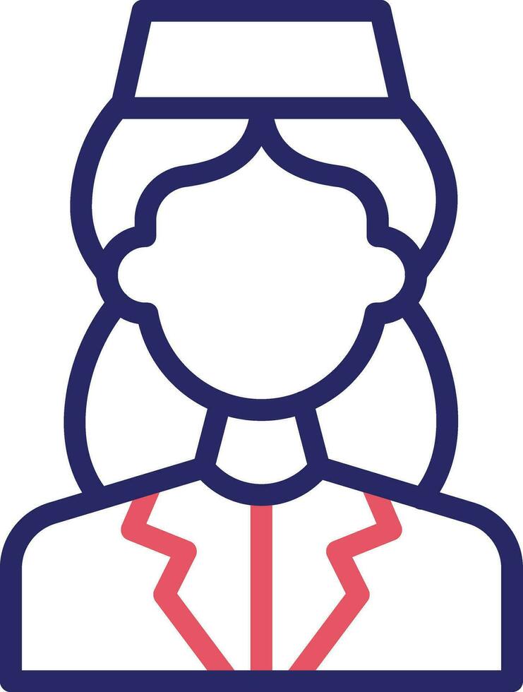 Flight Attendant Vector Icon