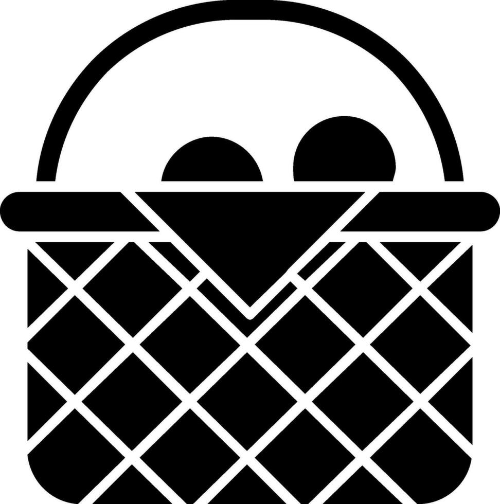 Basket Glyph Icon vector