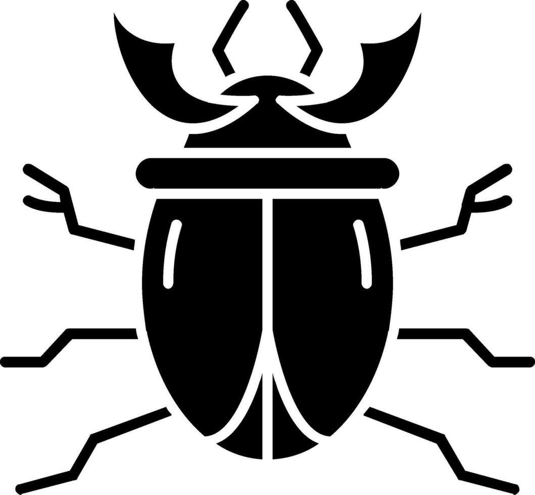 Beetle Glyph Icon vector