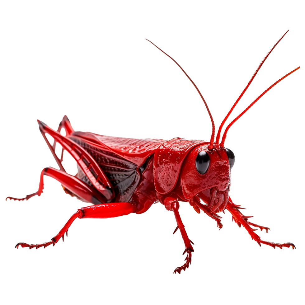 AI generated 3d grasshopper isolated on transparent background png