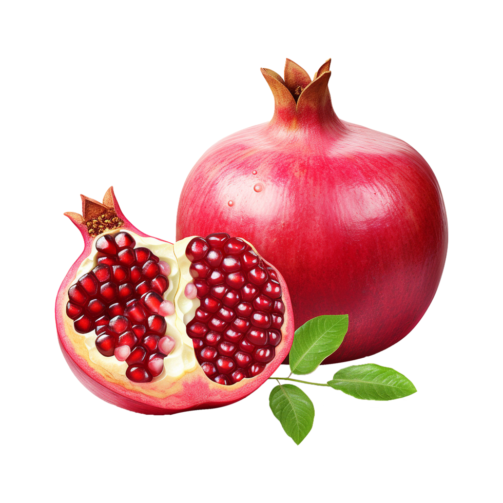 AI generated Pomegranate fruit isolated on transparent background png