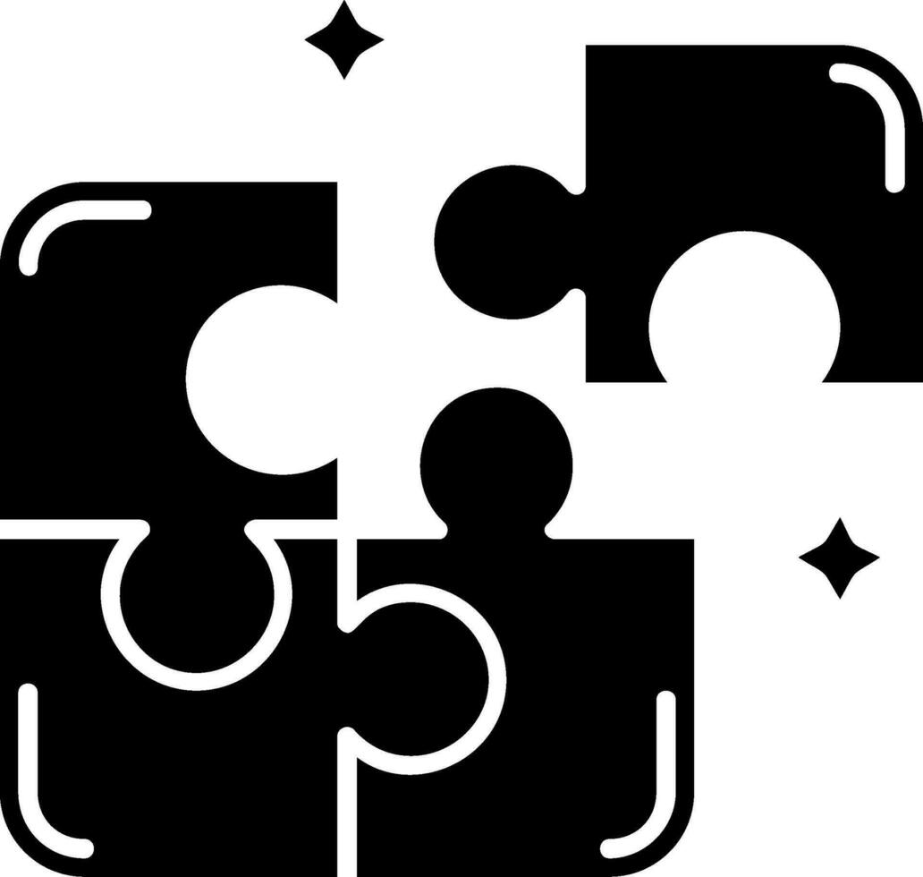 Puzzle Glyph Icon vector