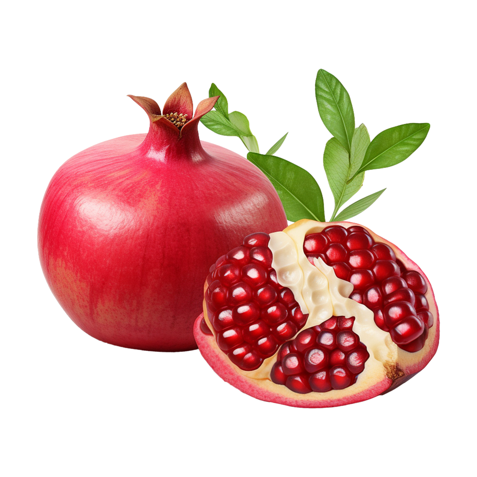 AI generated Pomegranate fruit isolated on transparent background png