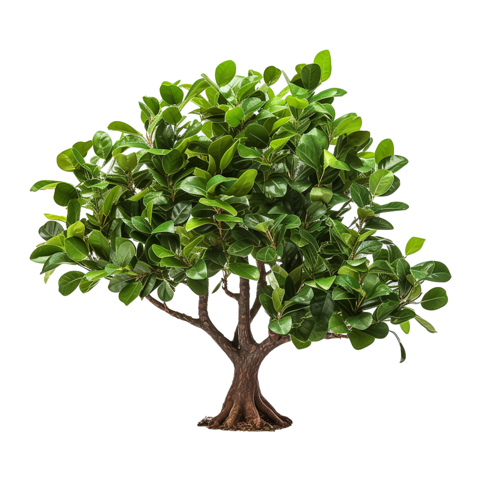 AI generated Green tree isolated on transparent background png