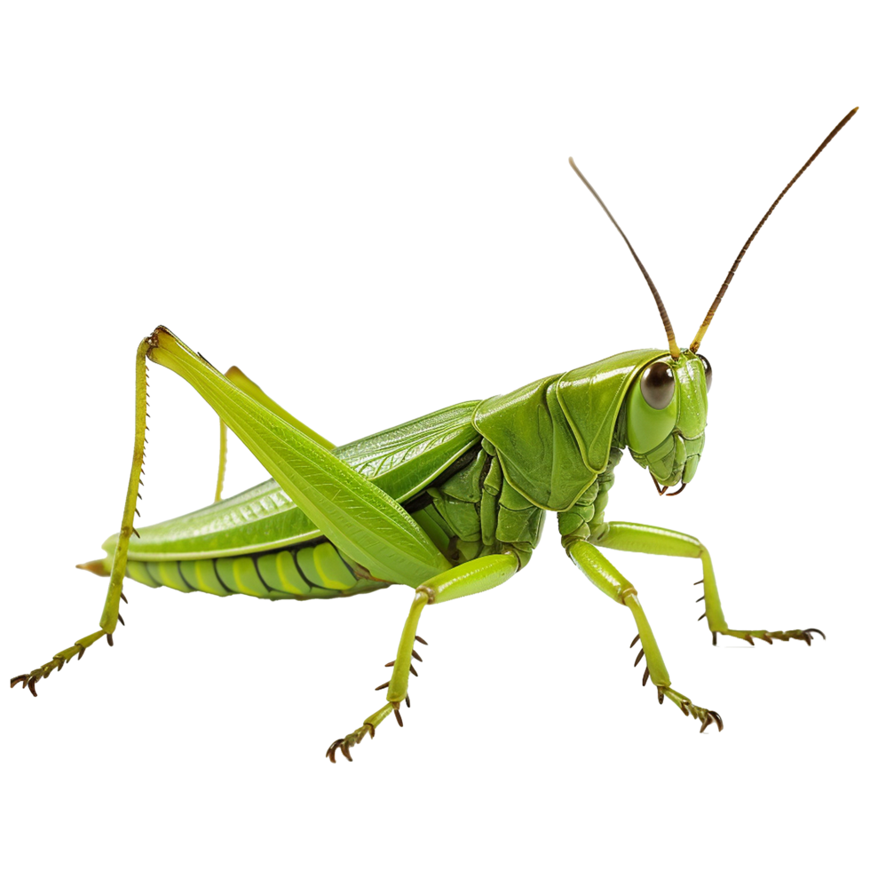 AI generated 3d grasshopper isolated on transparent background png