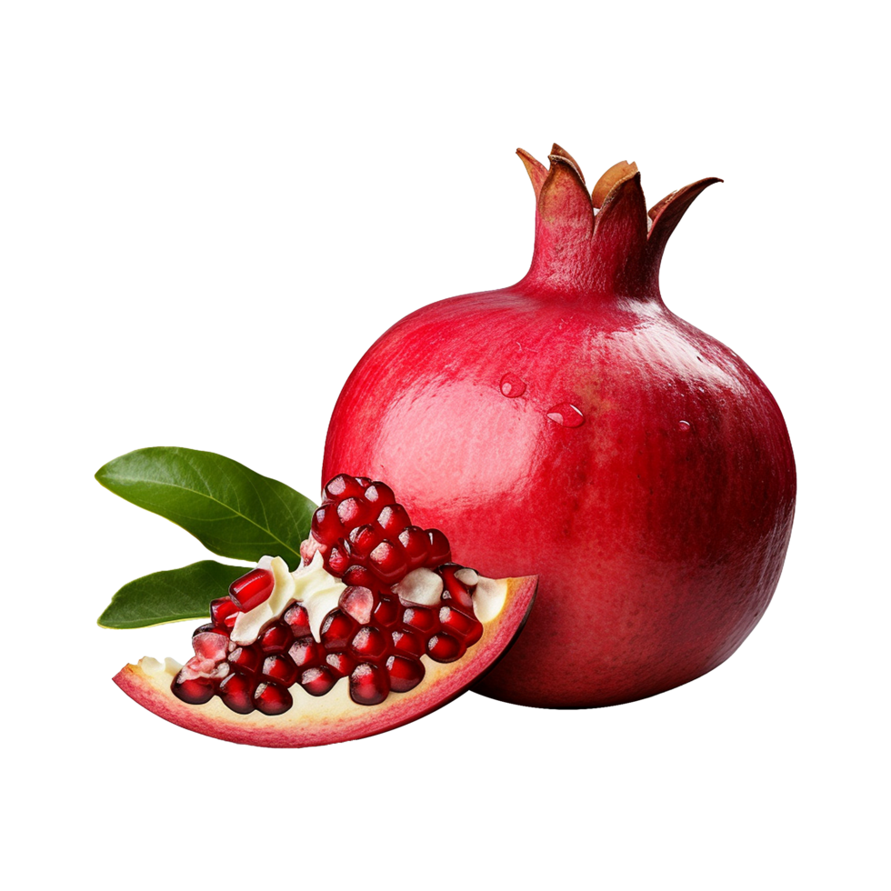 AI generated Pomegranate fruit isolated on transparent background png