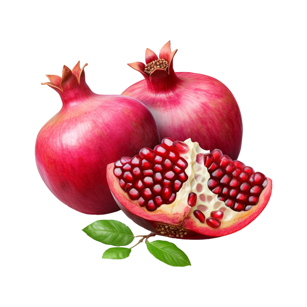 AI generated Pomegranate fruit isolated on transparent background png