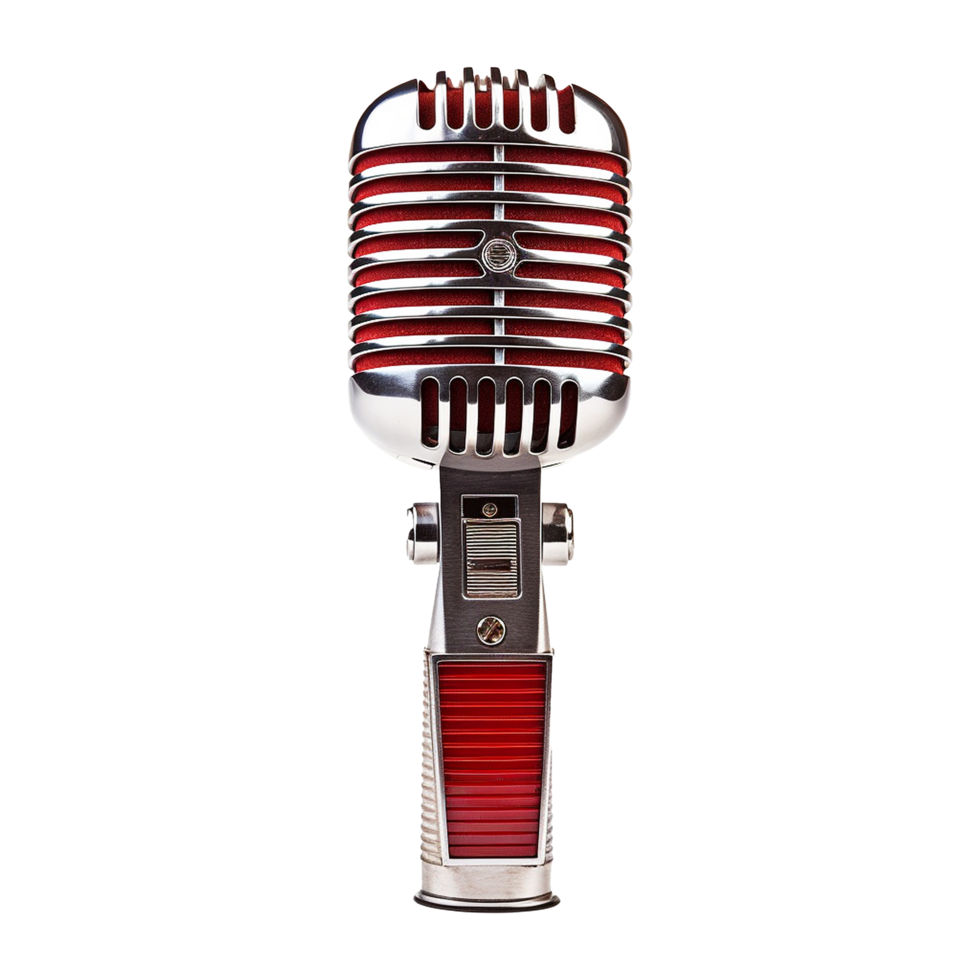 AI generated Microphone isolated on transparent background png