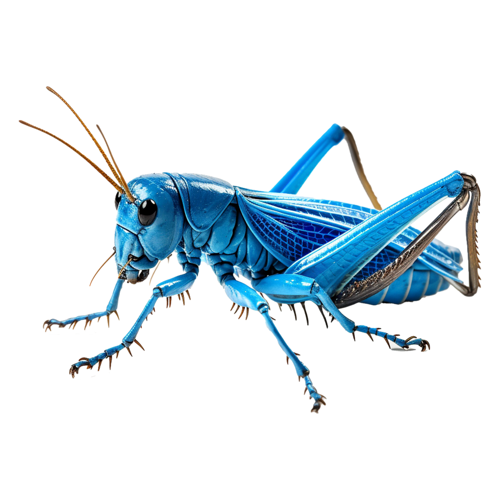 AI generated 3d grasshopper isolated on transparent background png