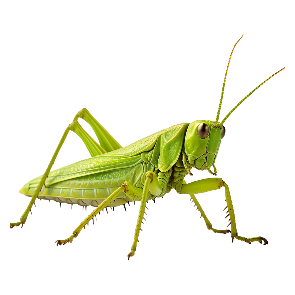 AI generated 3d grasshopper isolated on transparent background png