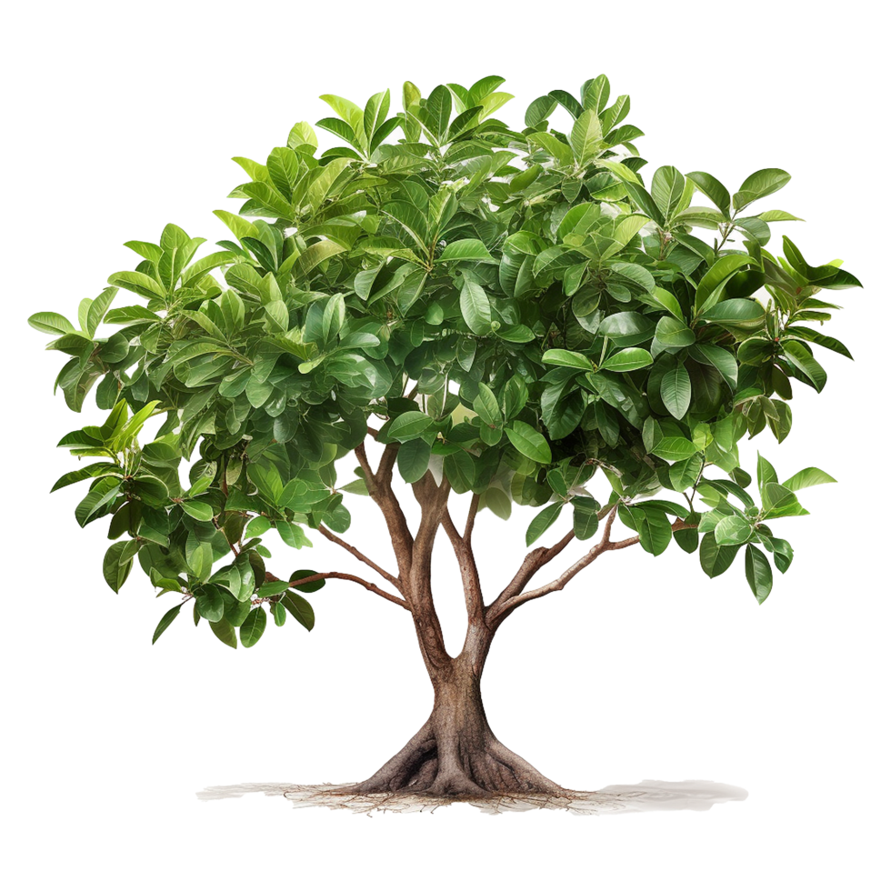 AI generated Green tree isolated on transparent background png