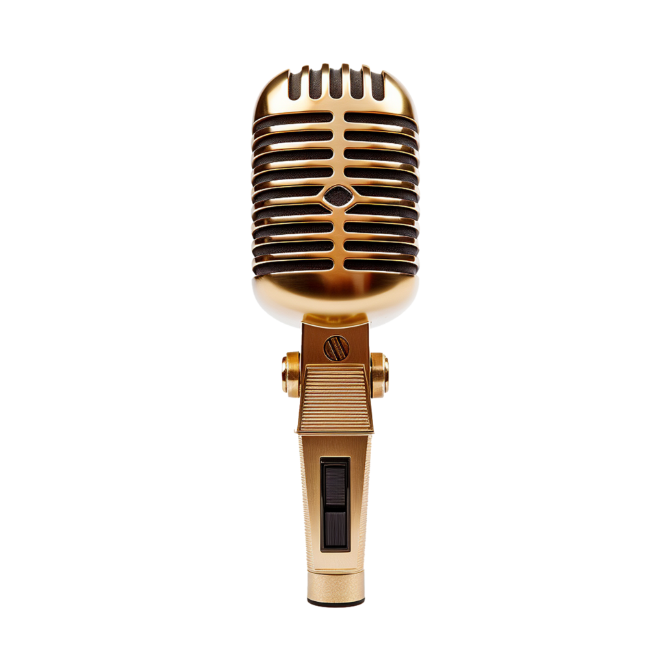 AI generated Microphone isolated on transparent background png