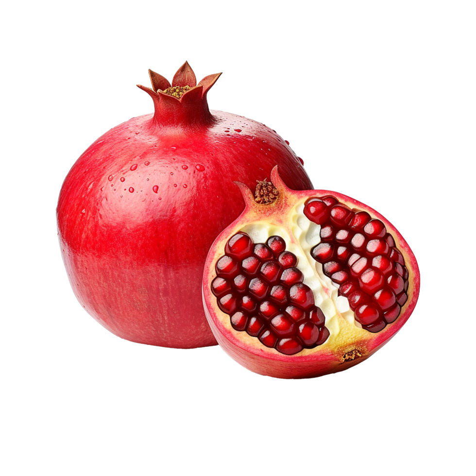 AI generated Pomegranate fruit isolated on transparent background png