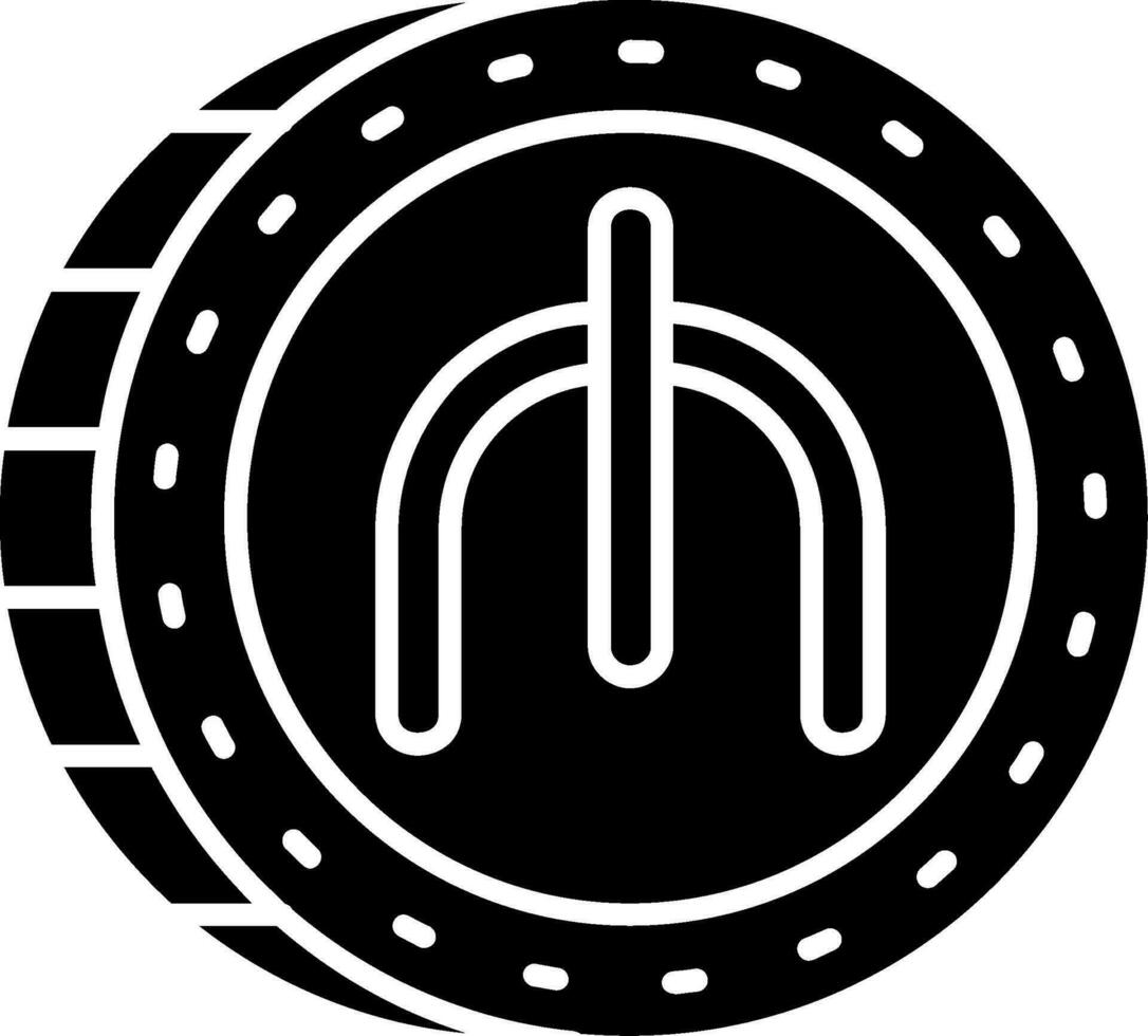 Manat Glyph Icon vector