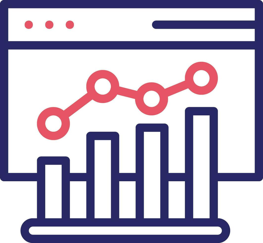 sitio web analítica vector icono