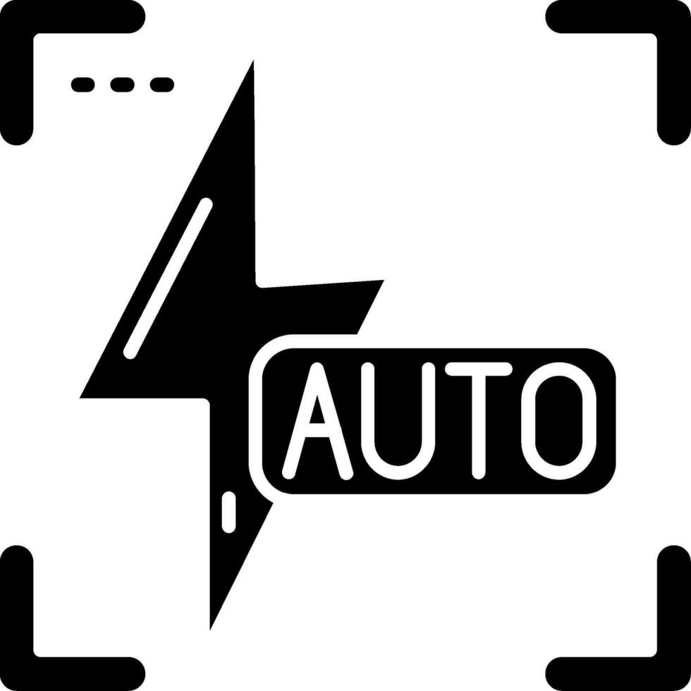 auto destello glifo icono vector