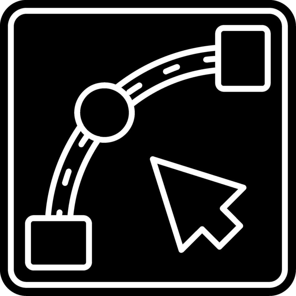 Curve Glyph Icon vector
