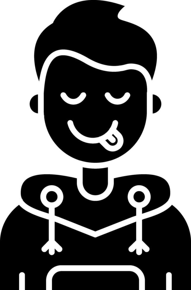 Tongue Glyph Icon vector
