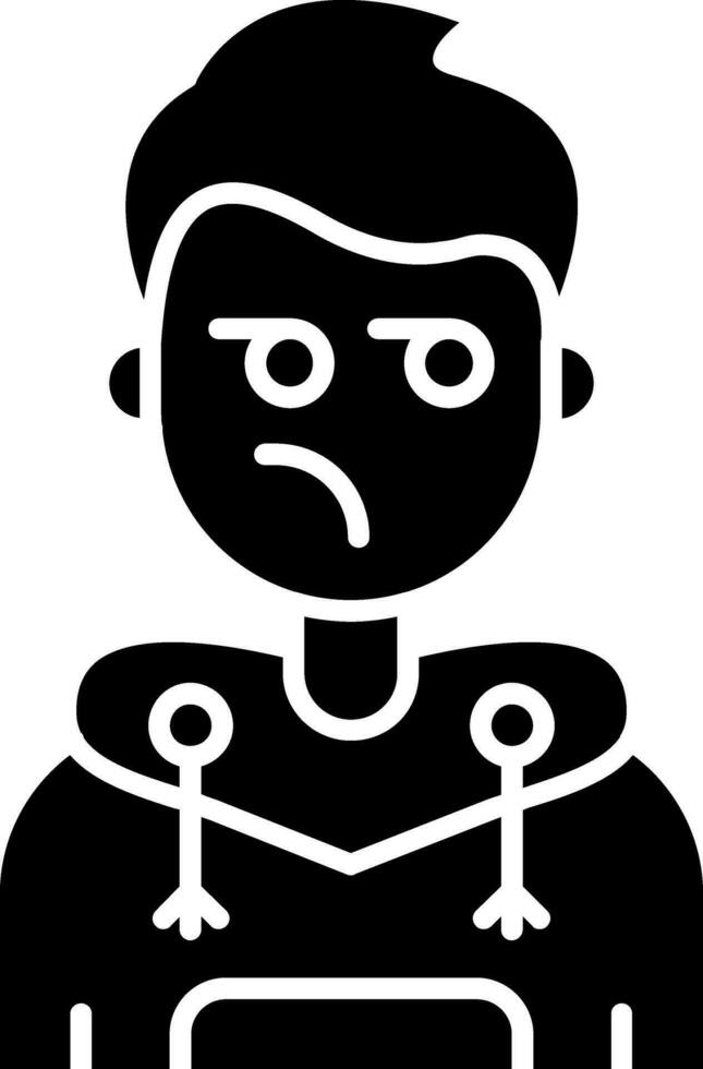 Suspicious Glyph Icon vector