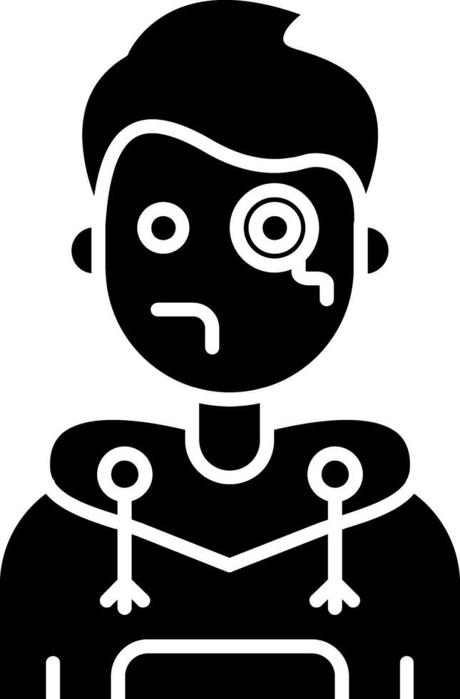 Monocle Glyph Icon vector