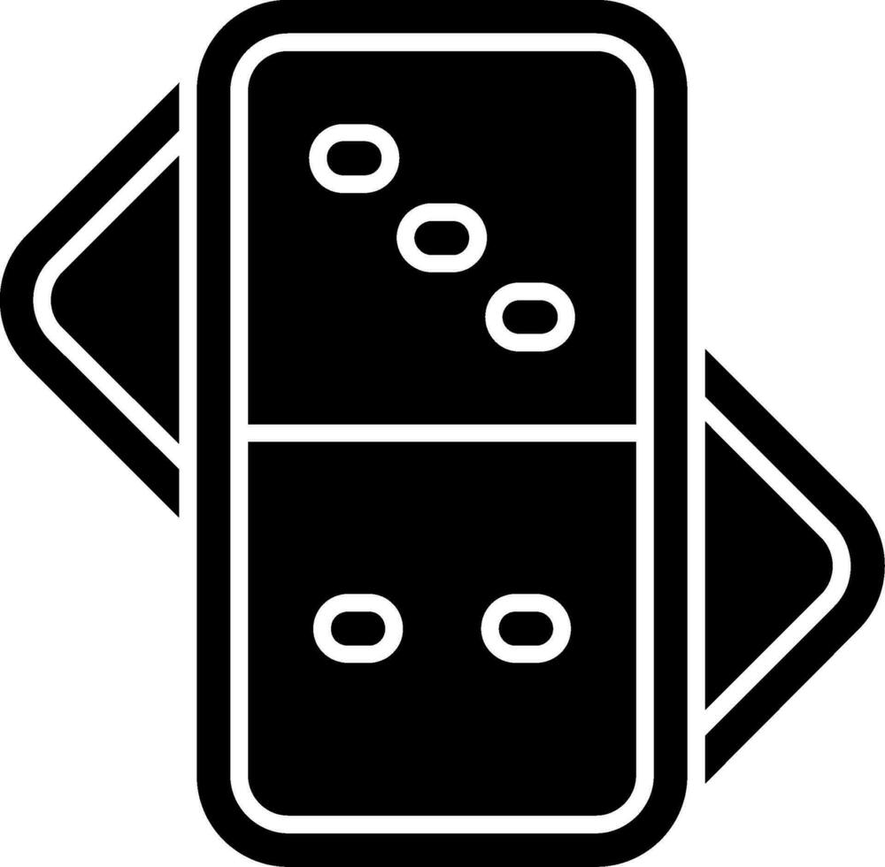 Domino Glyph Icon vector