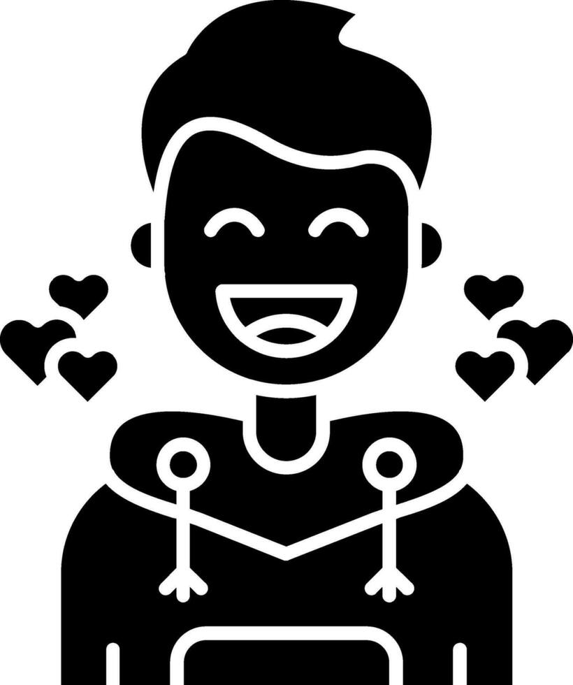 icono de glifo de amor vector