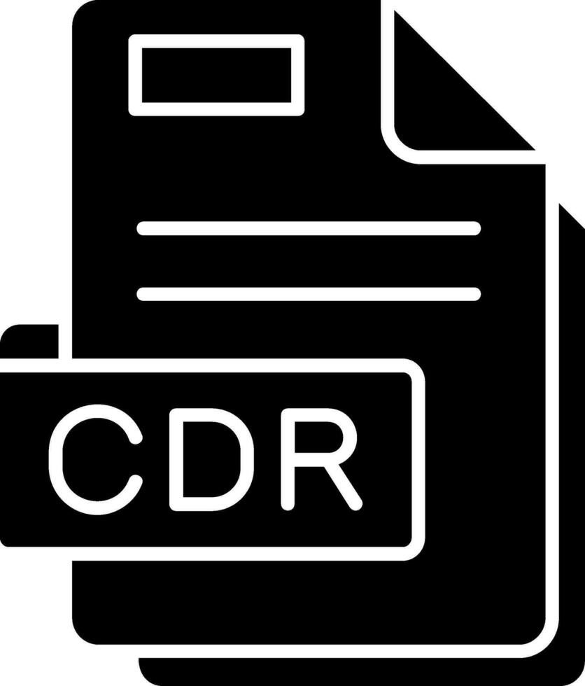 Cdr Glyph Icon vector