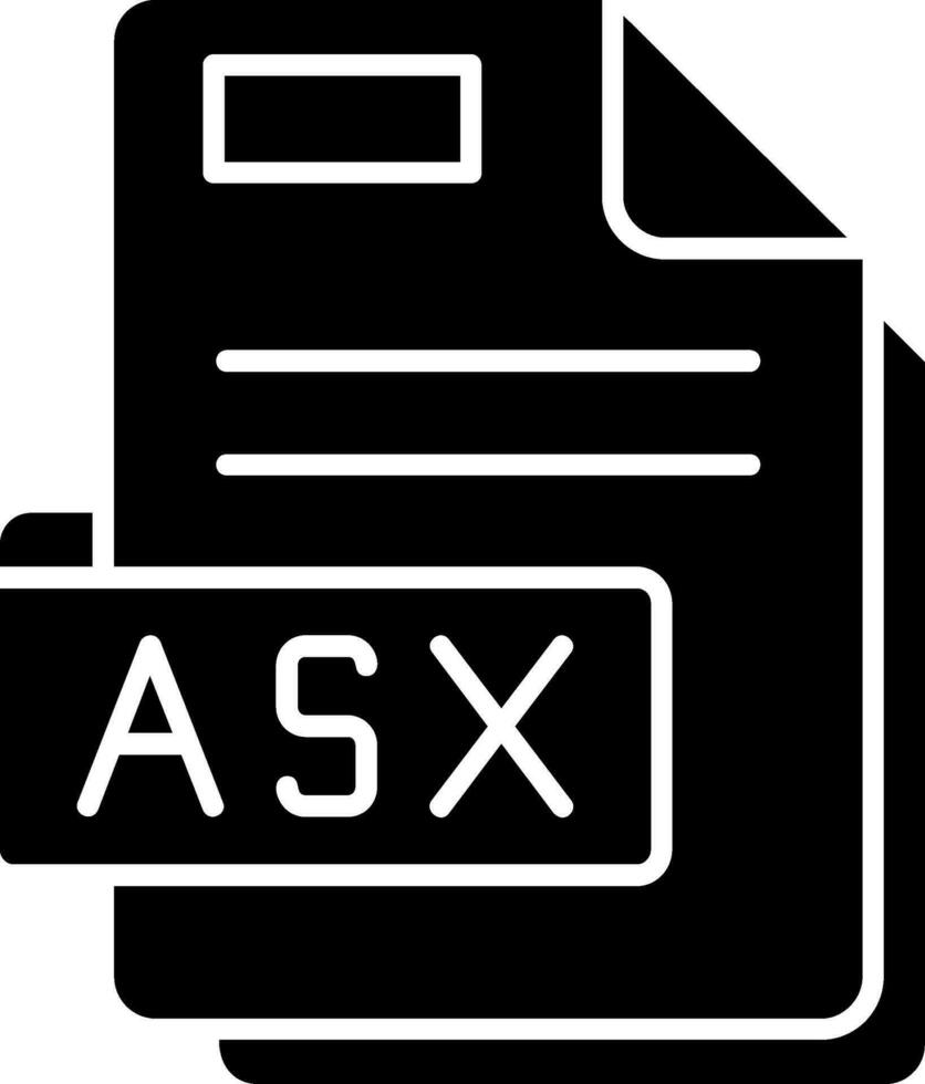 asx glifo icono vector
