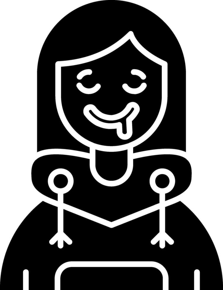 Drooling Glyph Icon vector