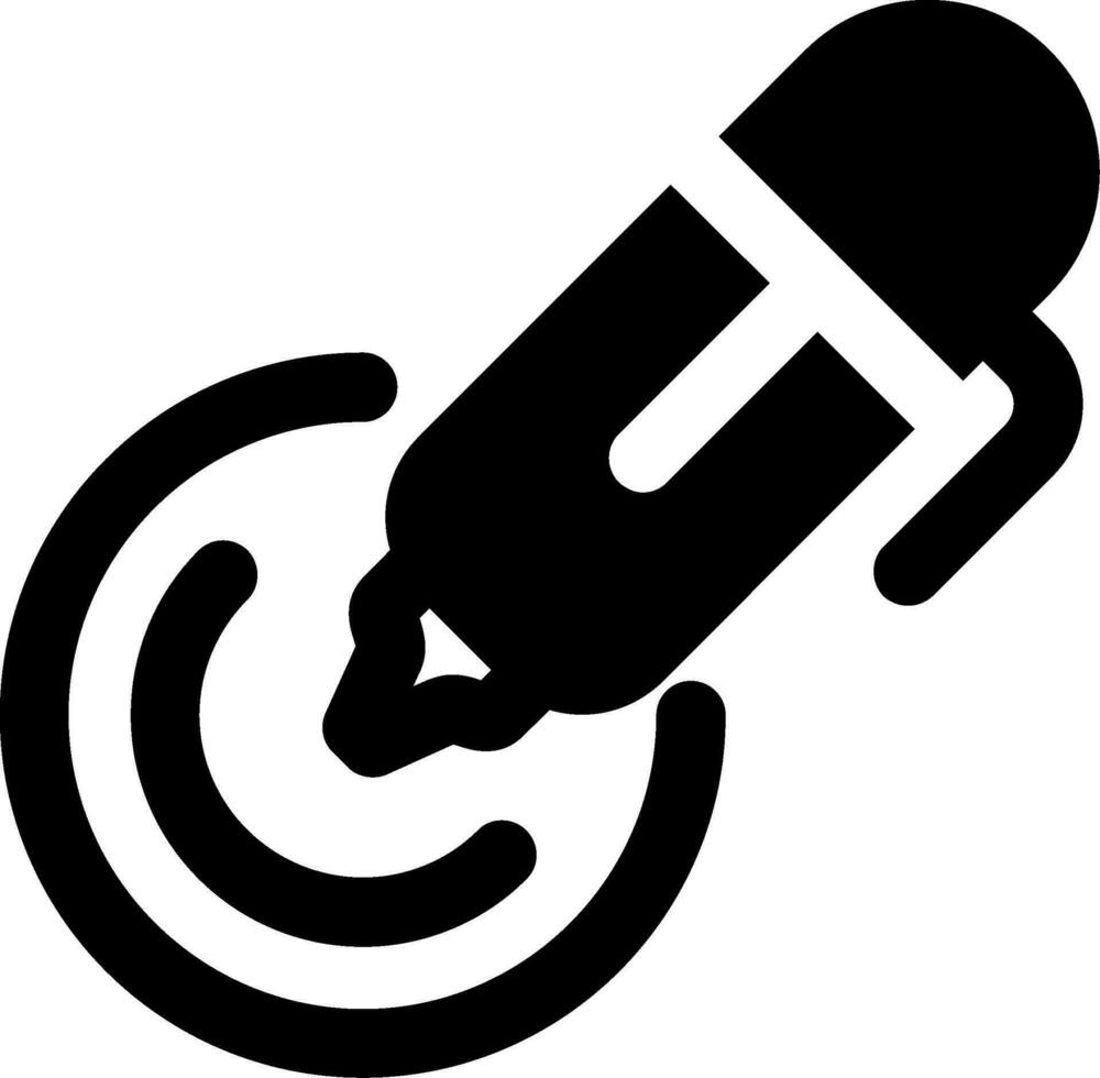 Pen pressure Glyph Icon vector