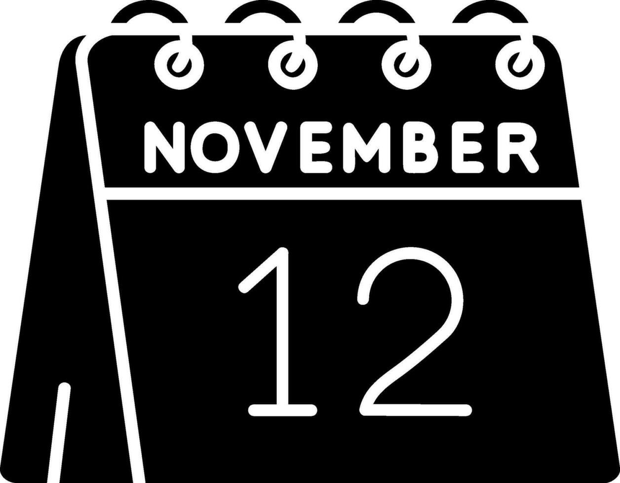 12th of November Glyph Icon vector