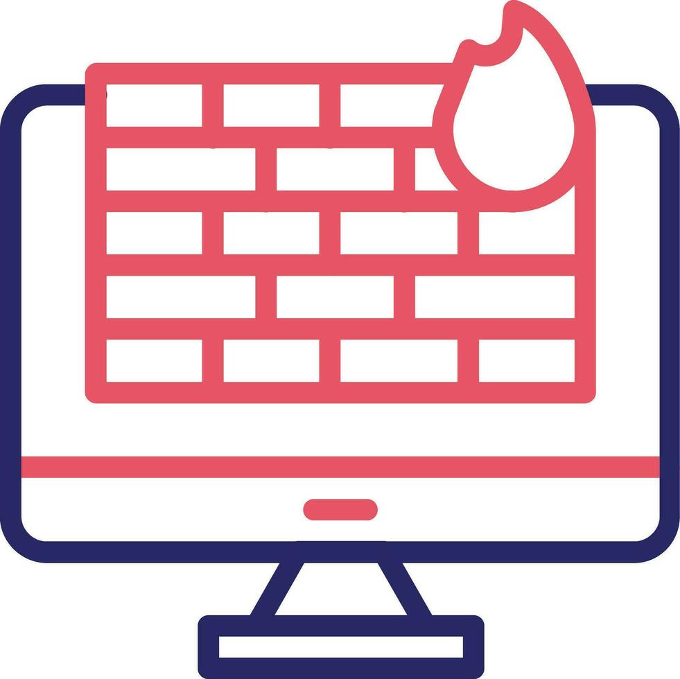 Computer Firewall Vector Icon