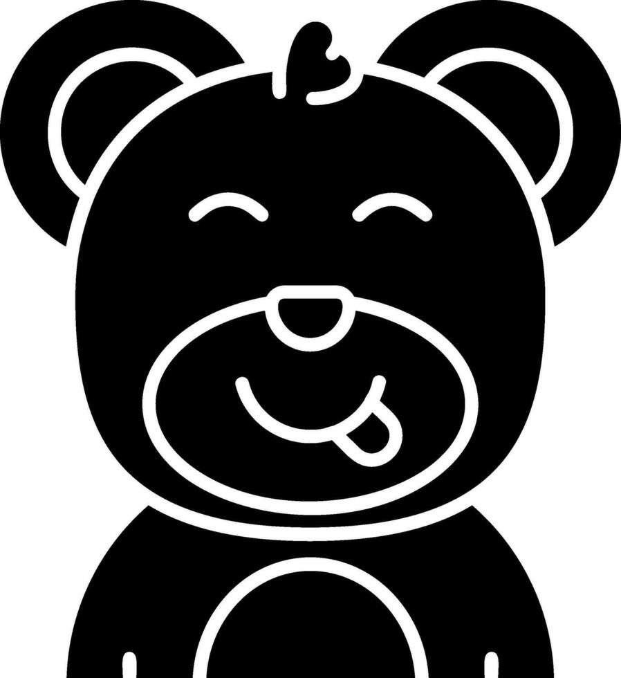 Tongue Glyph Icon vector