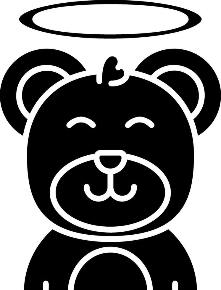 Angel Glyph Icon vector
