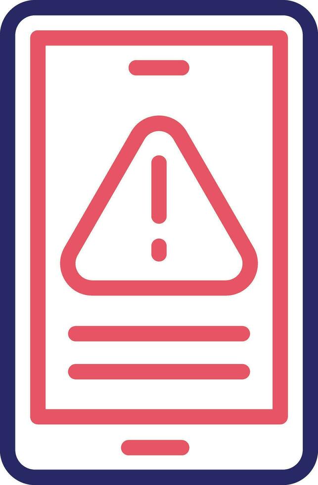 Mobile Warning Vector Icon