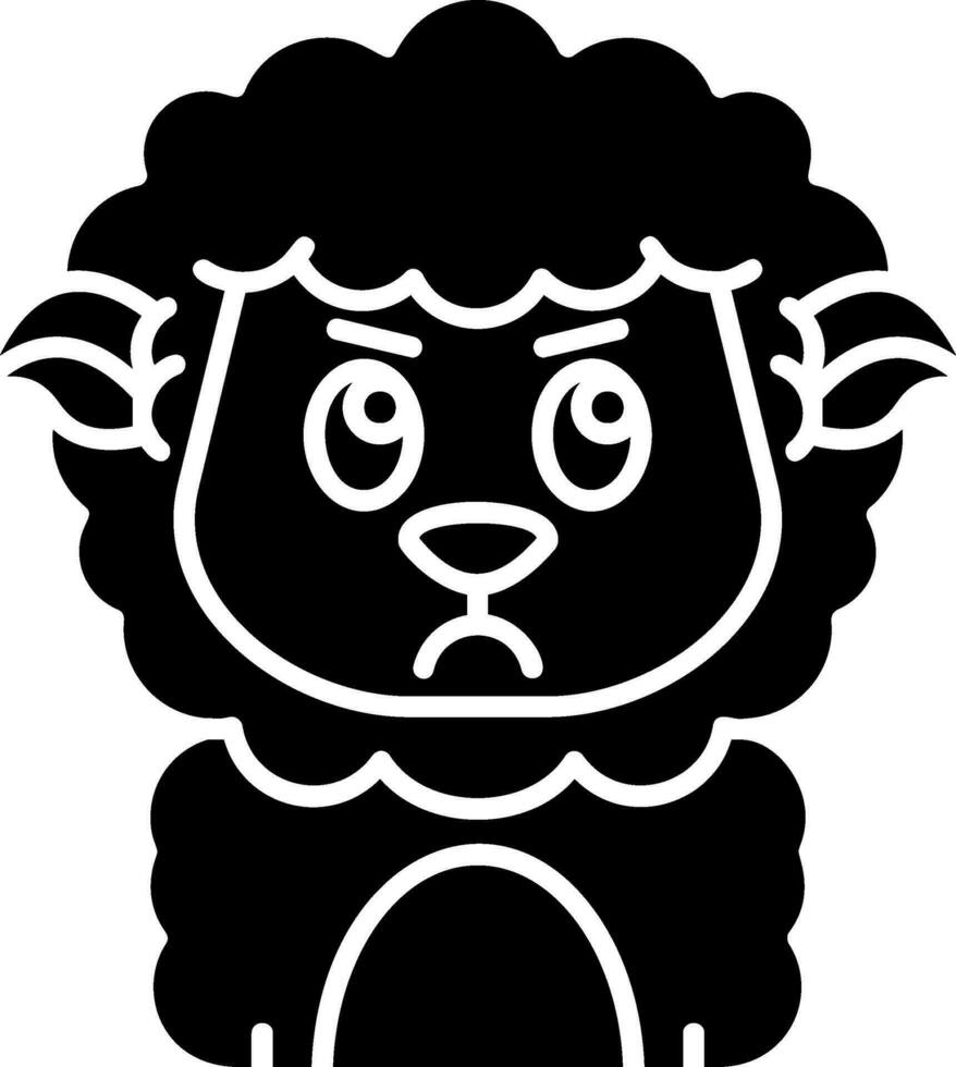 Angry Glyph Icon vector