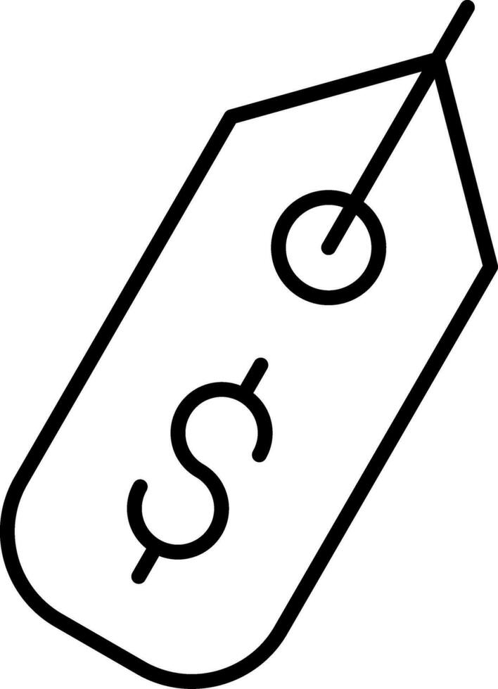 Dollar Sign Line Icon vector