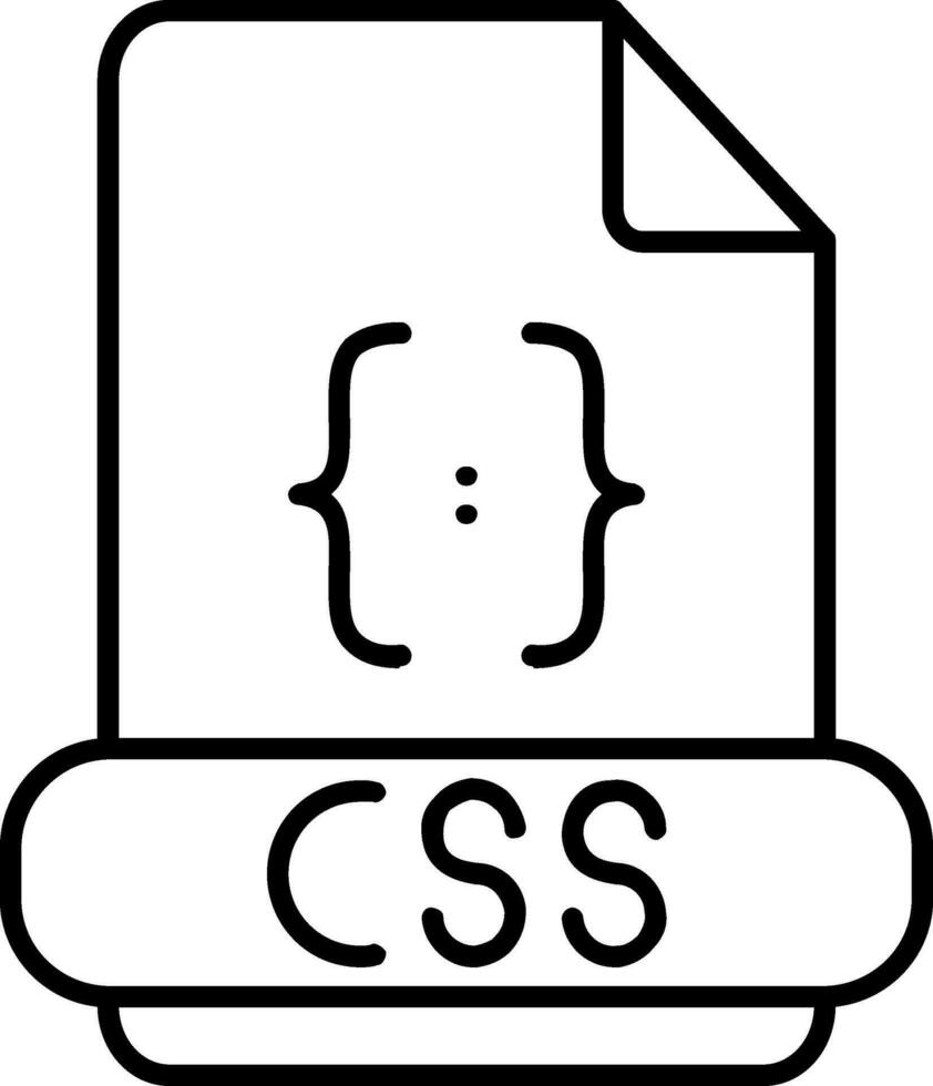 icono de línea css vector