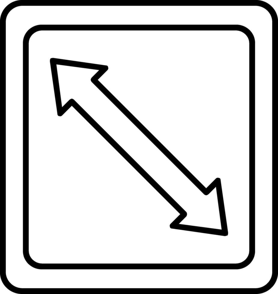 Right Down Line Icon vector