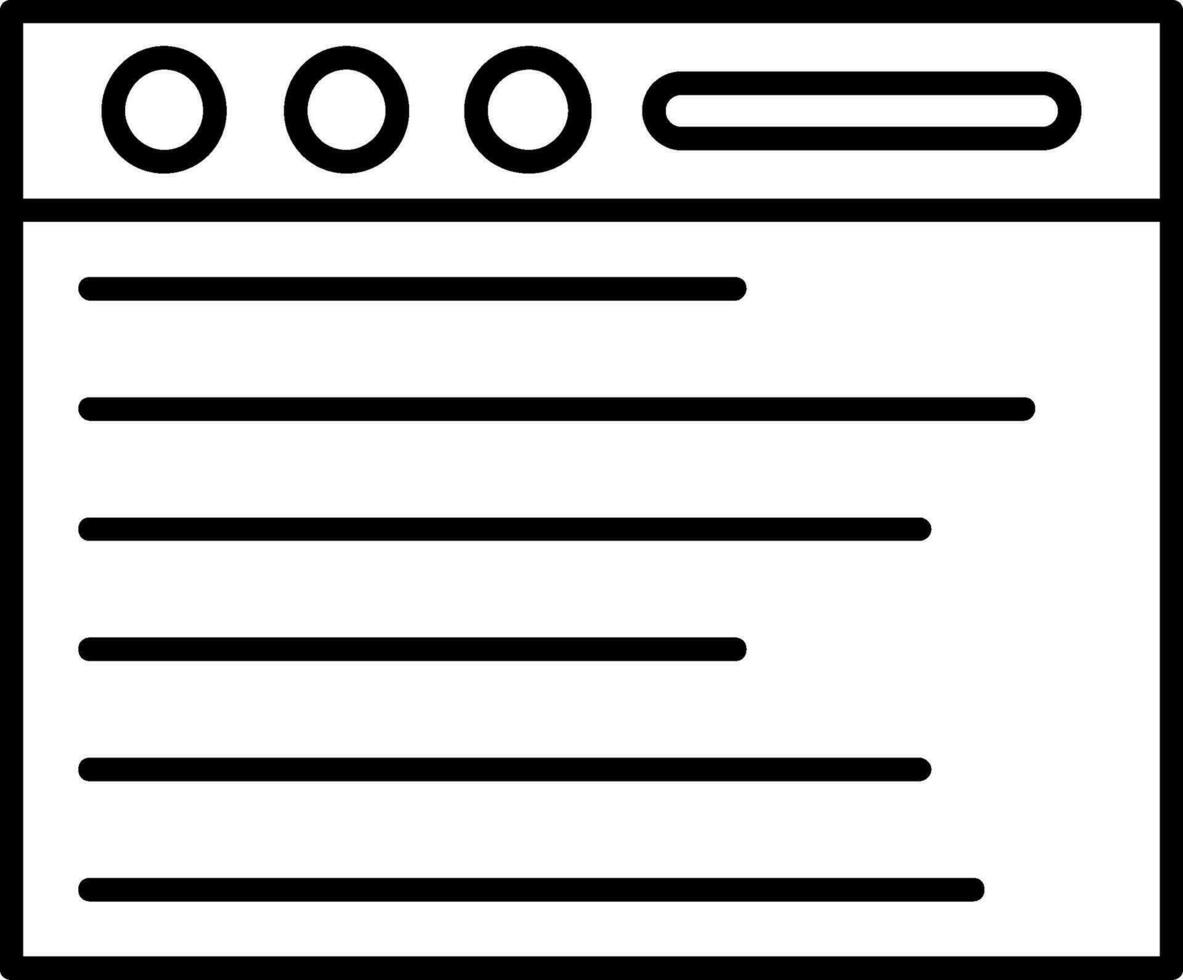 Web Browser Line Icon vector