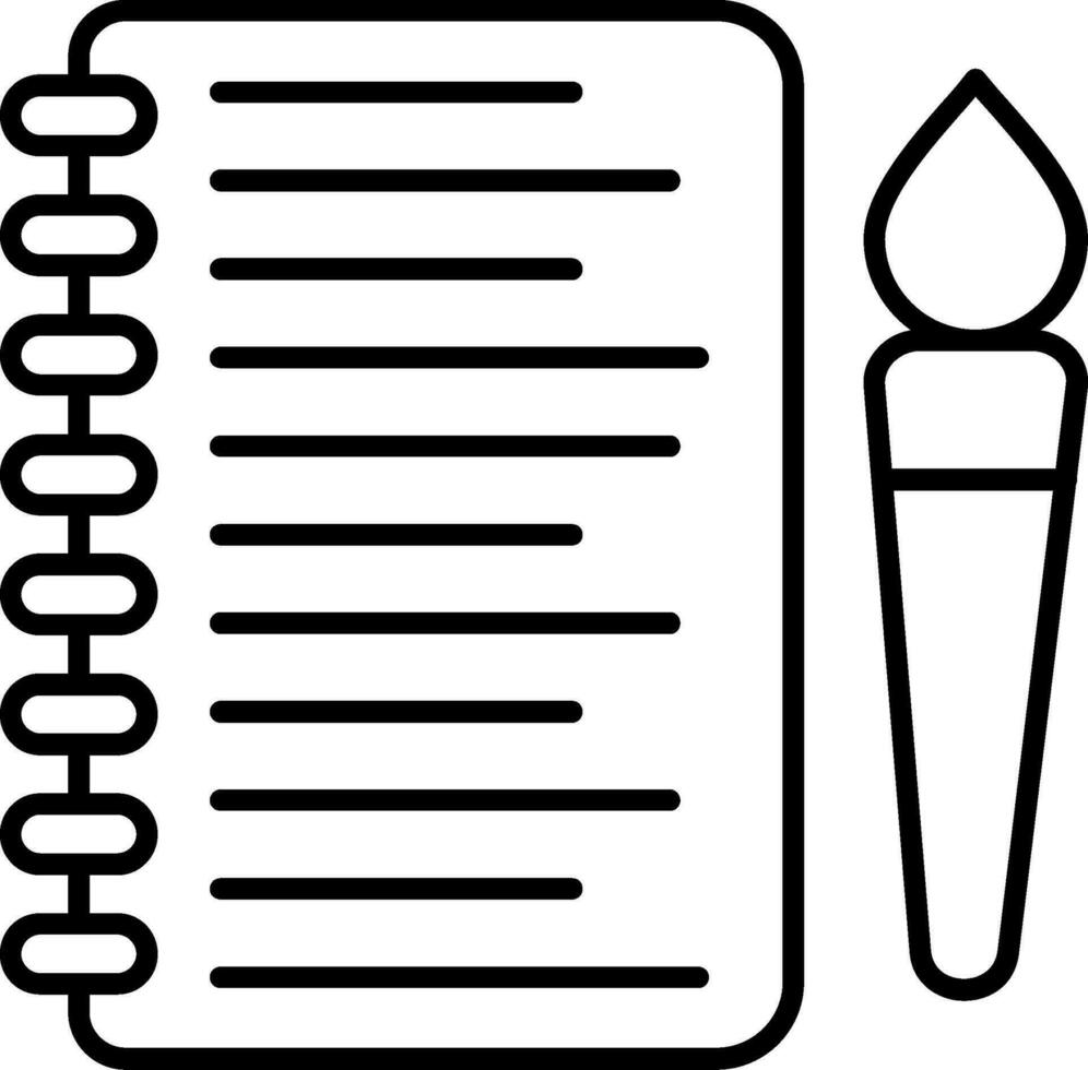 Sketchbook Line Icon vector