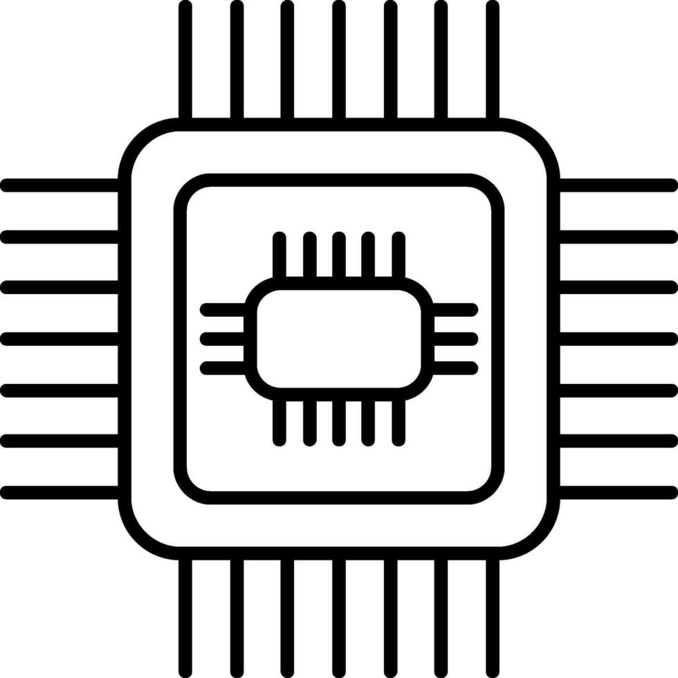 Cpu Line Icon vector
