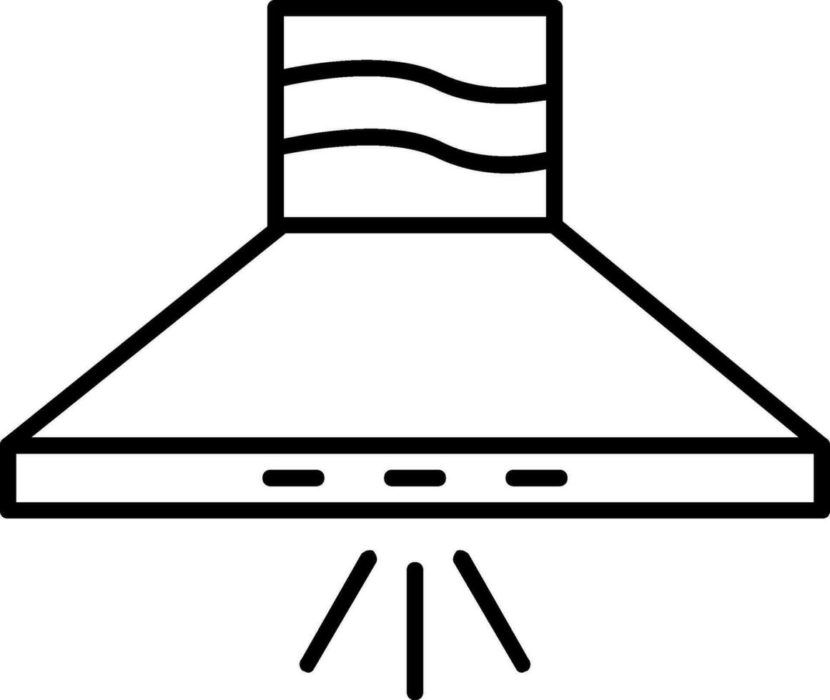 Kitchen Hood Line Icon vector