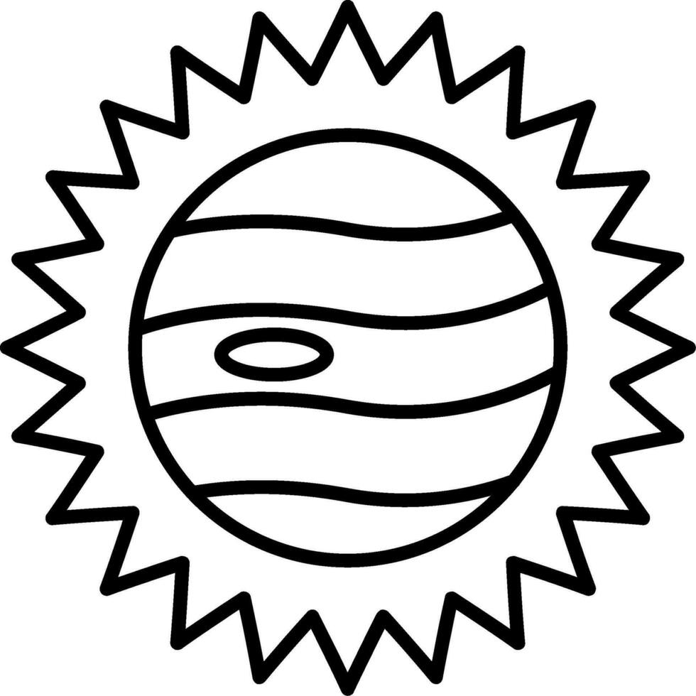Eclipse Line Icon vector