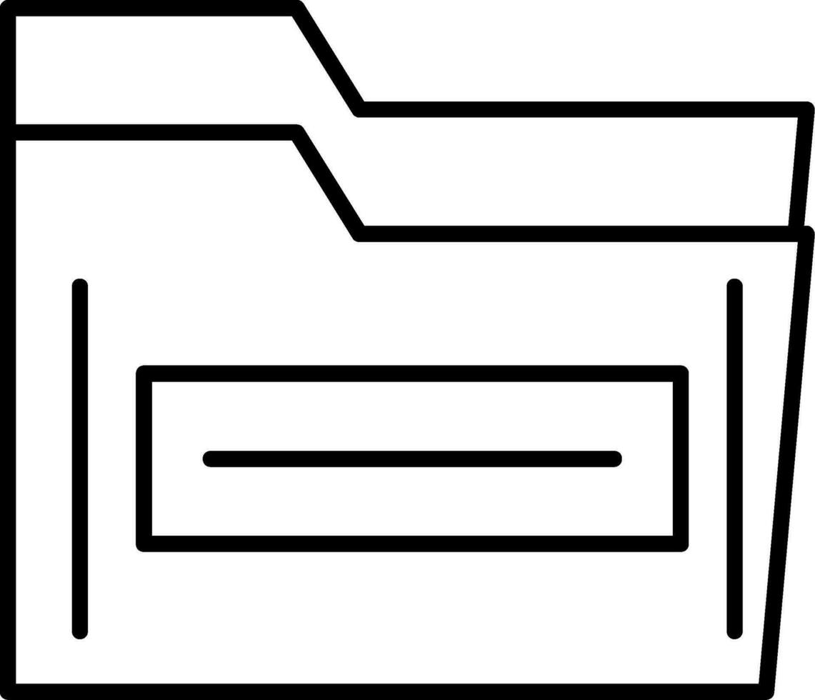 Folder Line Icon vector