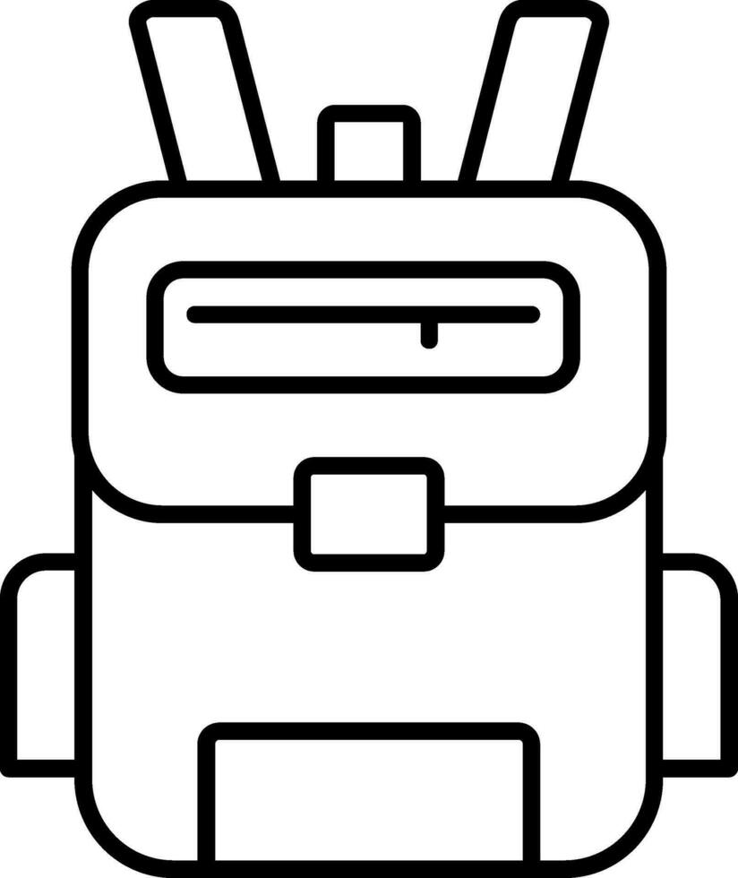 icono de línea de mochila vector