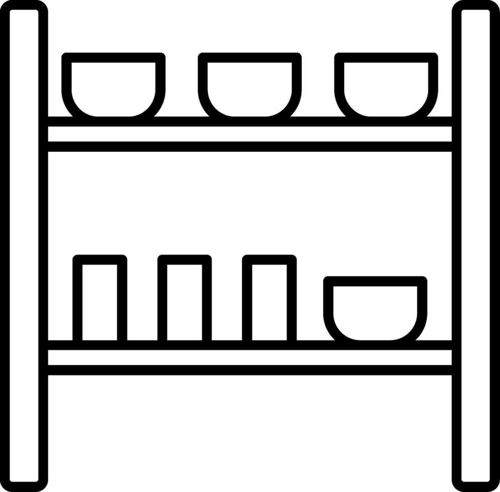 Rack Line Icon vector