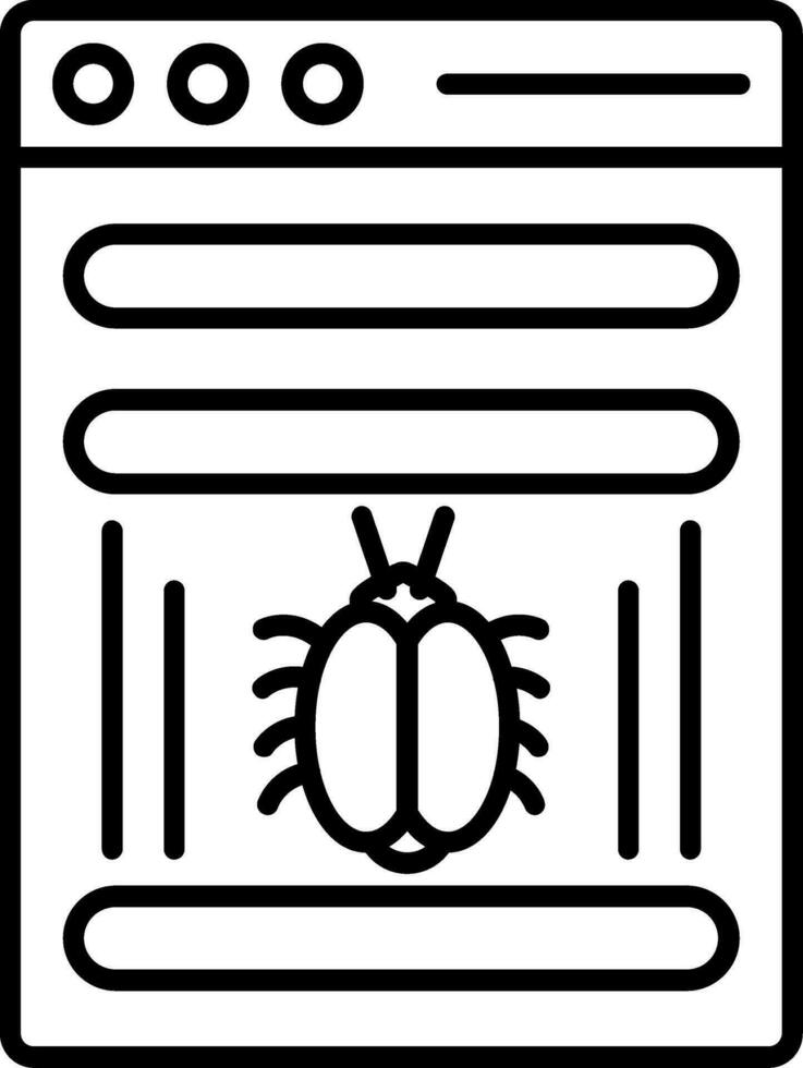 Virus Line Icon vector