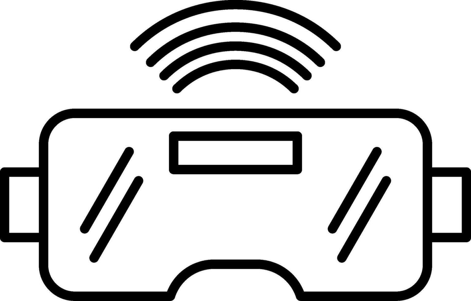 Vr Glasses Line Icon vector
