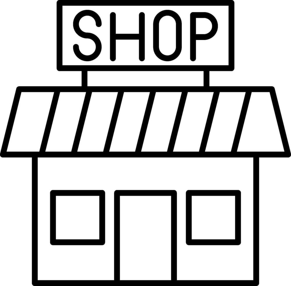 Shop Line Icon vector